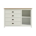 Ver imagem 5 de Cômoda Quarto Madeira Maciça 125cm 4 Gavetas 1 Porta Ravelo F07- D'Rossi