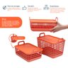 Kit 3 cestos telados de plástico 2p/1m terracota – Oikos - 3