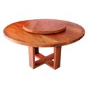 Ver imagem 1 de Mesa de Jantar Redonda 1,6 m com Prato Giratório Madeira Maciça