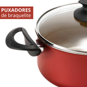 Ver imagem 7 de Jogo de Panelas 05 Peças Antiaderentes C/ Tampas de Vidro + 05 Descansos Quadrados + Concha e Escuma