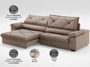 Ver imagem 3 de Sofá com Carregador Usb e Molas no Assento Retrátil Reclinável Nice 2,90m Velosuede - Netsofas
