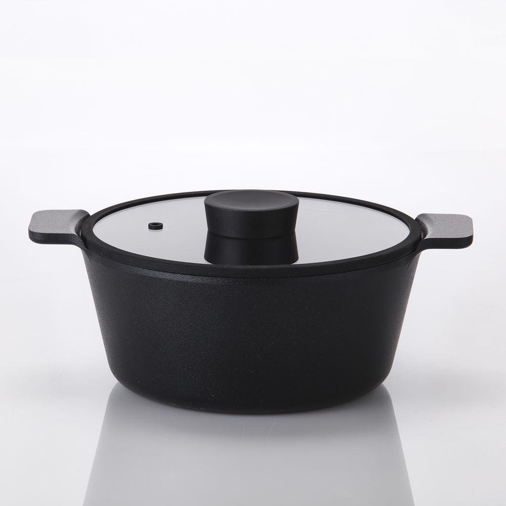 Caçarola 24cm Neoflam Vulkan Aluminio Injetado Indução Preto - 1