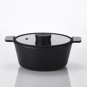 Caçarola 24cm Neoflam Vulkan Aluminio Injetado Indução Preto