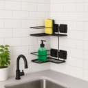 Ver imagem 3 de Cantoneira Dupla Ultra Black Ventosa Quadrada 2657 Arthi
