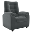 Ver imagem 4 de Poltrona Reclinável Lyon 2 Estágios Zero Wall Veludo Cinza 88cm para Sala e Descanso