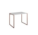 Ver imagem 1 de Escrivaninha Industrial Grécia 90x53 Ferro Cobre Tampo Branco