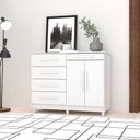 Ver imagem 2 de Cômoda Sapateira para Quarto 05 Gavetas e 02 Portas Livia Branco - Pallazio