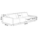 Ver imagem 4 de Sofá Ilha 3 Lugares Living 342cm Modulado para Sala Lary Veludo K01 - D’Rossi