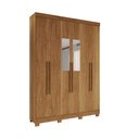 Ver imagem 1 de Guarda-roupa Recife 6 Portas 2 Gavetas com Espelho Salleto Cinamomo