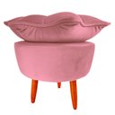 Ver imagem 3 de Puff Pétala Moderno Veludo Rosa Bêbê