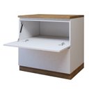Ver imagem 4 de Balcão 1 Porta 1 Gaveta com Rodapé 80 cm 100% MDF Rainha Branco/Nature