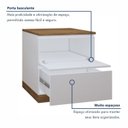 Ver imagem 5 de Balcão 1 Porta 1 Gaveta com Rodapé 80 cm 100% MDF Rainha Branco/Nature
