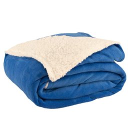 Cobertor Solteiro Canada Mantinha/sherpa 2 Peças - Azul Royal - 1