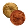 2 Almofadas Redondas Rendy em Veludo Várias Cores Cor:terracota e Mostarda - 1