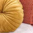 Ver imagem 4 de 2 Almofadas Redondas Rendy em Veludo Várias Cores Cor:terracota e Mostarda