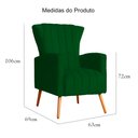 Ver imagem 6 de Kit 02 Poltrona Decorativa Melinda Suede Verde - Fm