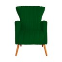 Ver imagem 4 de Kit 02 Poltrona Decorativa Melinda Suede Verde - Fm