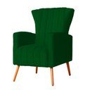 Ver imagem 2 de Kit 02 Poltrona Decorativa Melinda Suede Verde - Fm