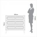 Ver imagem 4 de Cômoda 3 Gavetas em Mdf Palha Freijó 105x96x45 Cm Dalla Costa