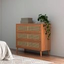 Ver imagem 1 de Cômoda 3 Gavetas em Mdf Palha Freijó 105x96x45 Cm Dalla Costa