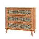 Ver imagem 2 de Cômoda 3 Gavetas em Mdf Palha Freijó 105x96x45 Cm Dalla Costa