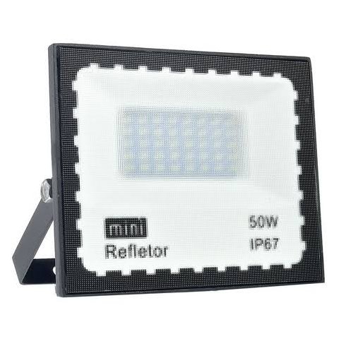 Kit 10 Refletor 50w Led Smd Slim Mini Holofote Branco Frio Ip67 Bivolt