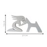 Escultura Decorativa Menina e o Cachorro 31x15cm Branco - 2