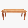 Mesa em madeira 100 x 60 em demolição Sudeste Rústico - 3