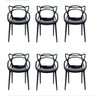 Kit 6 Cadeiras Allegra Jantar Cozinha Escrivaninha Preta !! - 1