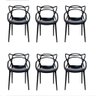 Kit 6 Cadeiras Allegra Jantar Cozinha Escrivaninha Preta !! - 1