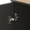 Conjunto de Escritório 3 Peças Smart Office 2 Mesas e 1 Aparador Buffet - Preto e Cedro - 8