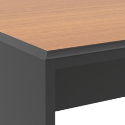 Conjunto de Escritório 3 Peças Smart Office 2 Mesas e 1 Aparador Buffet - Preto e Cedro - 5