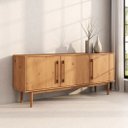 Ver imagem 2 de Balcão Buffet Decorativo Hall de Entrada 3 Portas Freijó Tecca Idimex