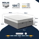 Ver imagem 2 de Cama Box Baú Queen com Colchão de Molas Ensacadas Double Comfort 158198x62cm