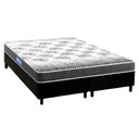Ver imagem 1 de Cama Box Queen: Colchão Espuma Probel Guarda Costas Resistente + Base CRC Courano Black(158x198)