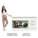 Ver imagem 6 de Balcão de Pia Cozinha 150 cm 2 Portas e 2 Gavetas (Com Tampo) Branco Agata Madesa