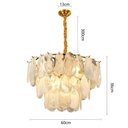 Ver imagem 7 de Lustre Pendente Nordecor Velle 2950 60cm Dourado Fosco E14 Bivolt