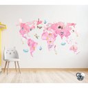 Ver imagem 1 de Adesivo Decorativo Infantil Mapa Mundi Atlas