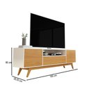 Ver imagem 4 de Rack para TV até 72 Polegadas Valencia 3 Portas Off White/Nature - Giga Móveis