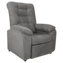 Ver imagem 2 de Poltrona Almofadada Reclinável Bristol Veludo Light Cinza
