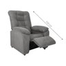 Poltrona Almofadada Reclinável Bristol Veludo Light Cinza - 3