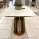 Ver imagem 4 de Mesa de Jantar 4 Lugares Retangular 1,60m 100%mdf Cor:off White com Freijó