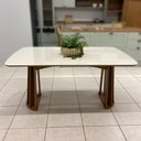Ver imagem 6 de Mesa de Jantar 4 Lugares Retangular 1,60m 100%mdf Cor:off White com Freijó