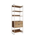 Ver imagem 2 de Closet Solteiro Estilo Industrial Loft 1 Módulo com Gaveta Amêndoa Ferro Branco