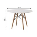 Ver imagem 3 de Conjunto de Mesa Eames Eiffel Madeira Infantil 68cm Redondo Branco 4 Cadeiras Azul