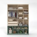 Ver imagem 5 de Quarto Infantil Cama Kit Grades Petit e Guarda Roupa Curió 4 Portas Casatema MadeiraOriginals Verde