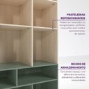 Ver imagem 7 de Quarto Infantil Cama Kit Grades Petit e Guarda Roupa Curió 4 Portas Casatema MadeiraOriginals Verde