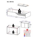 Ver imagem 2 de Minicama Montessoriana com Colchão Incluso e Mesa de Cabeceira 2 Portas Multimóveis Mp4192 Branca