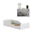 Ver imagem 3 de Minicama Montessoriana com Colchão Incluso e Mesa de Cabeceira 2 Portas Multimóveis Mp4192 Branca