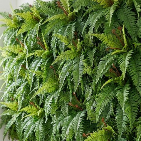 9 Folhagens de Samambaia Artificial 40cm Planta Decorativa Permanente em Silicone